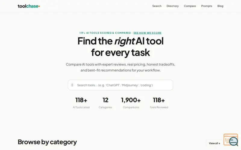 Screenshot of ToolChase