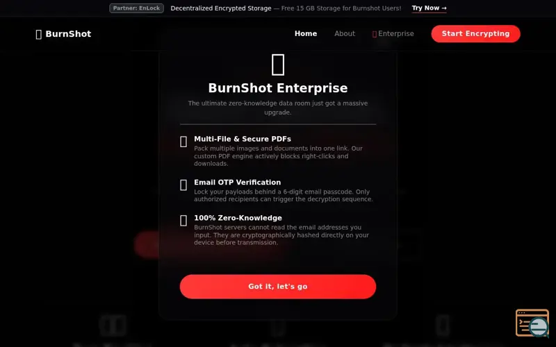 Screenshot of BurnShot