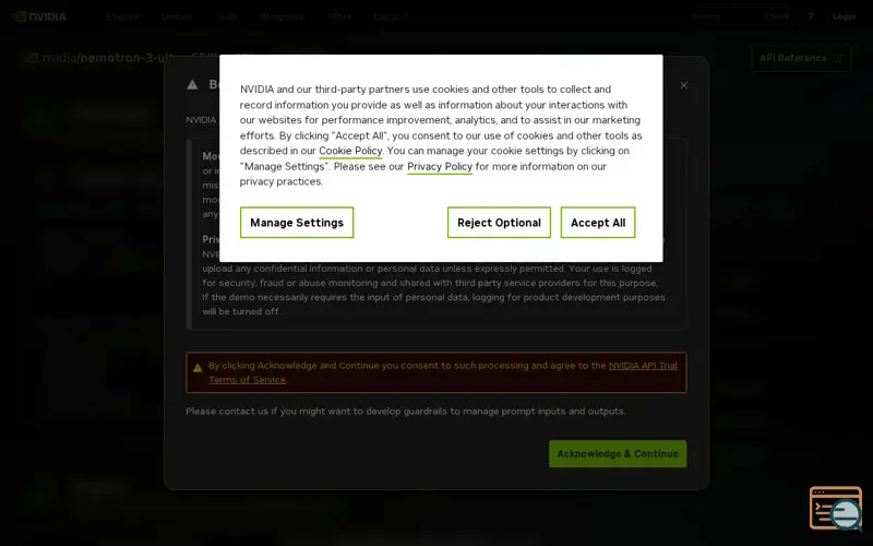 Screenshot of NVIDIA Nemotron 3 Ultra