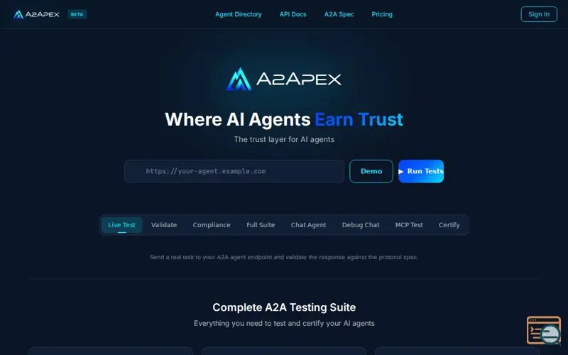 Screenshot of A2Apex