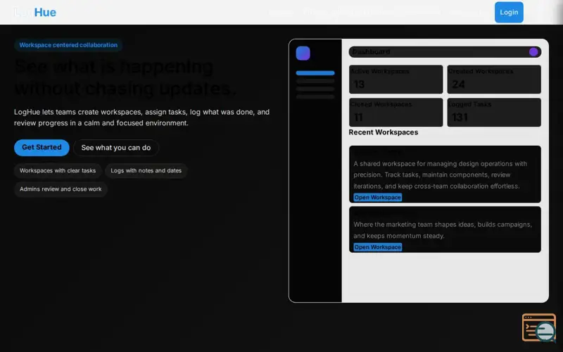 Screenshot of LogHue