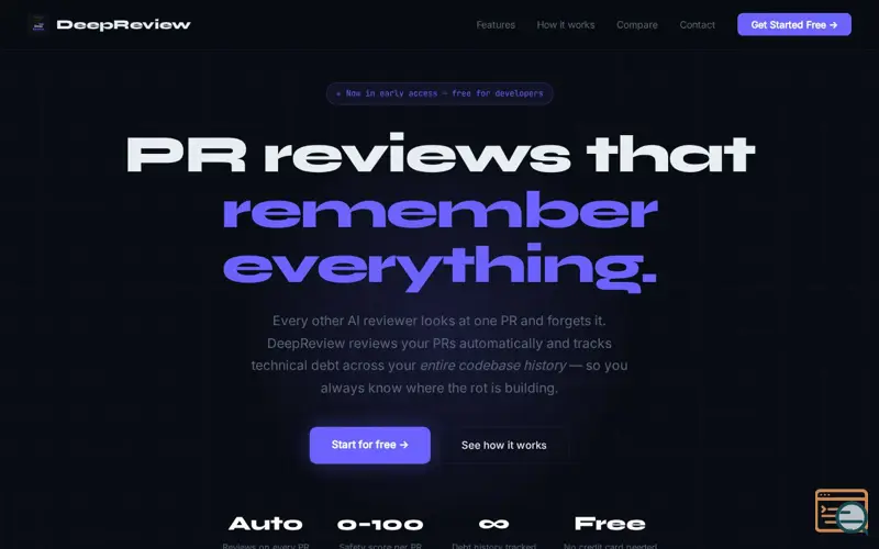 Screenshot of DeepReview