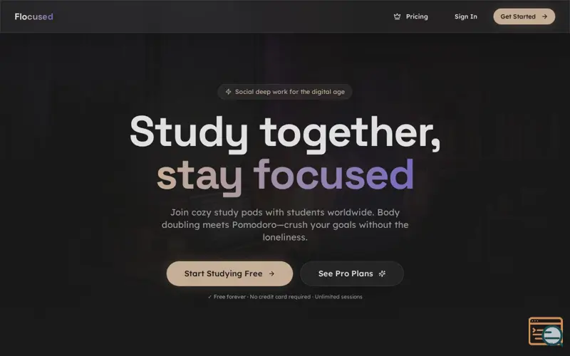 Screenshot of Flocused