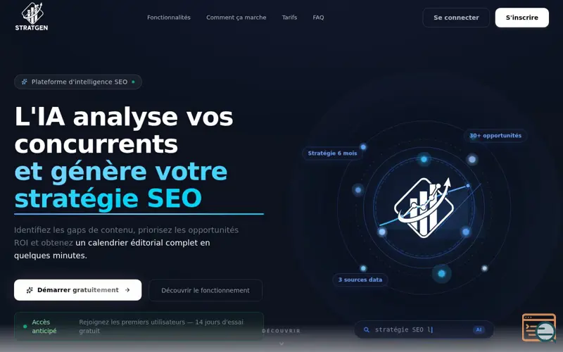 Screenshot of StratGen