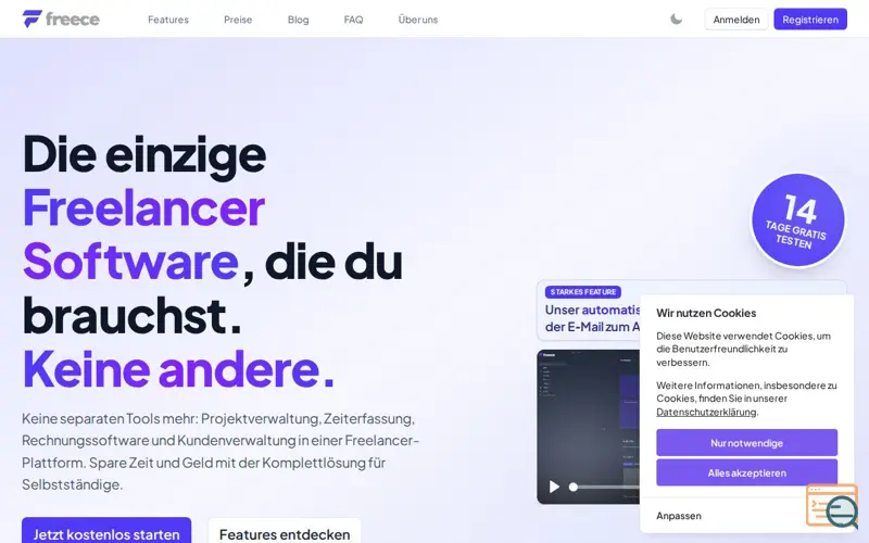 Screenshot of freece.de