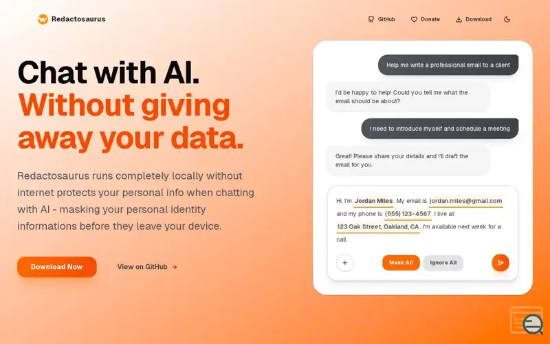 Screenshot of Redactosaurus