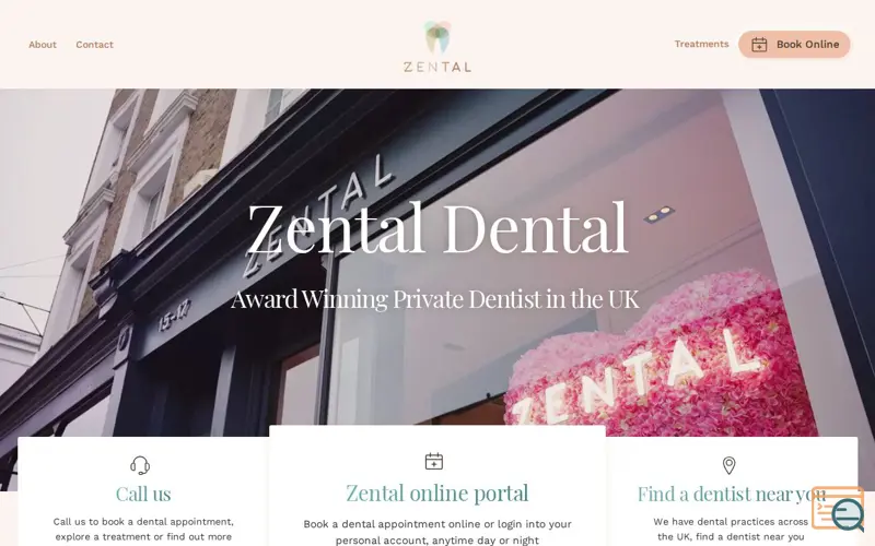 Screenshot of Zental Dental