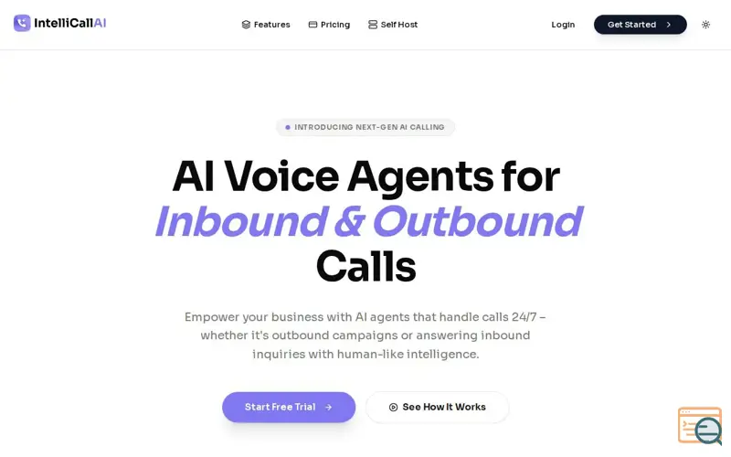 Screenshot of IntelliCallAI