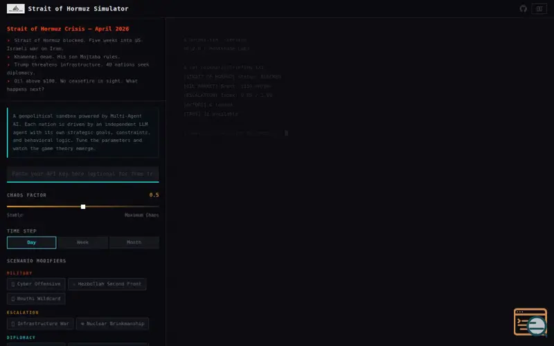 Screenshot of  Strait of Hormuz Simulator