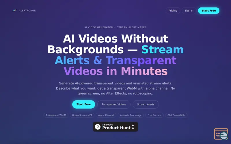 Screenshot of AlertForge