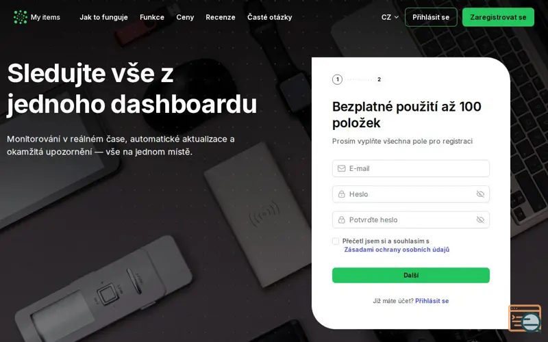Screenshot of My items