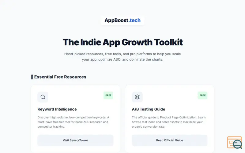 Screenshot of AppBoost Toolkit