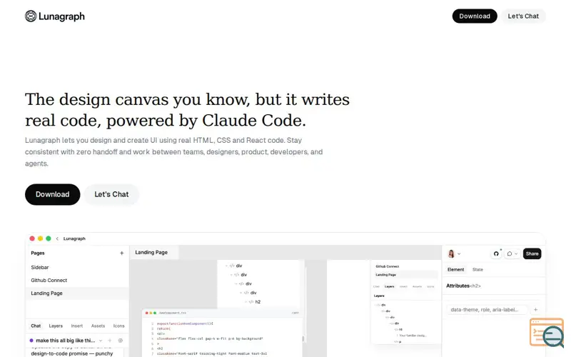 Screenshot of Lunagraph