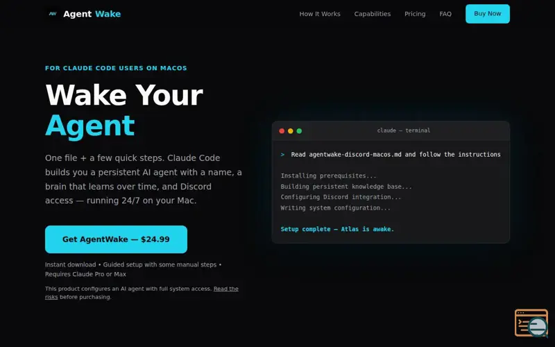 Screenshot of AgentWake