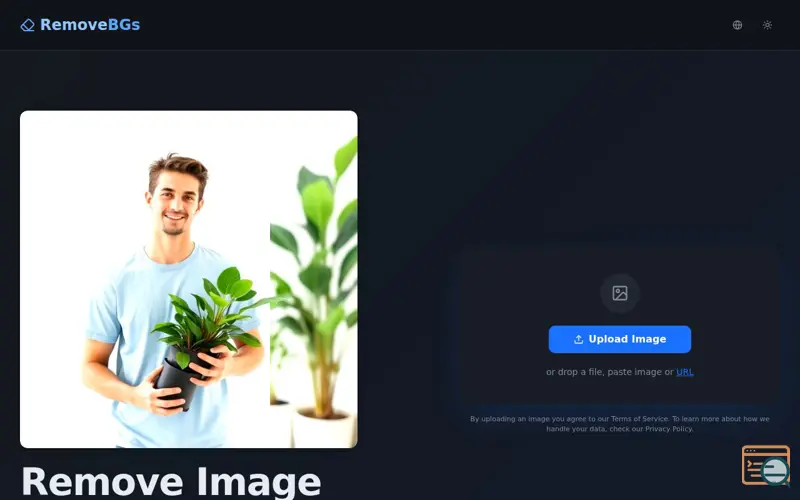Screenshot of Remove background tool