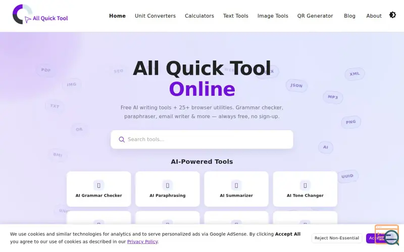 Screenshot of All Quick Tool