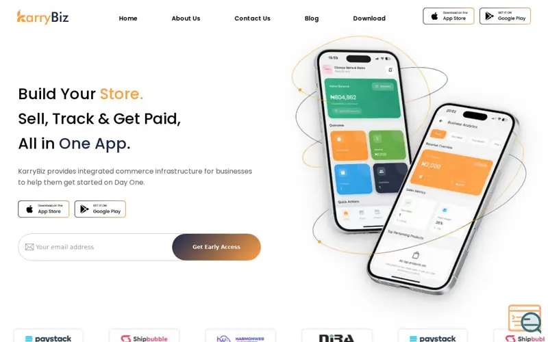 Screenshot of KarryBiz