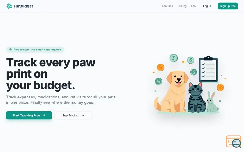 Screenshot of FurBudget