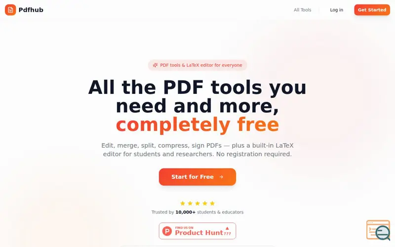 Screenshot of Pdfhub