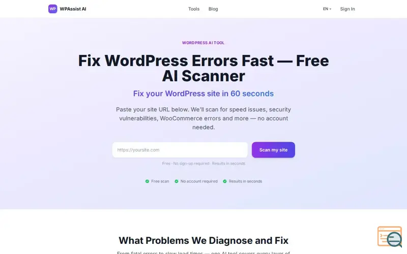 Screenshot of WPAssist AI