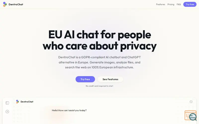 Screenshot of DentroChat