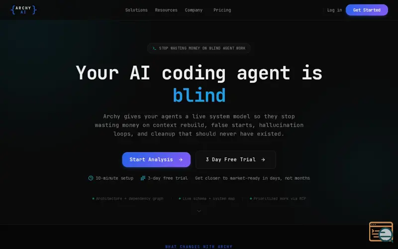 Screenshot of Archy Repository Intelligence System