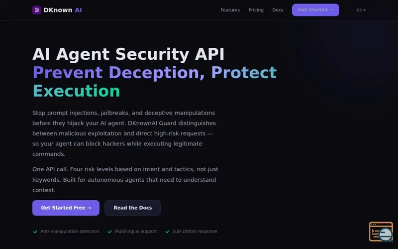 Screenshot of DKnownAI Guard