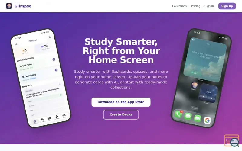 Screenshot of Glimpse