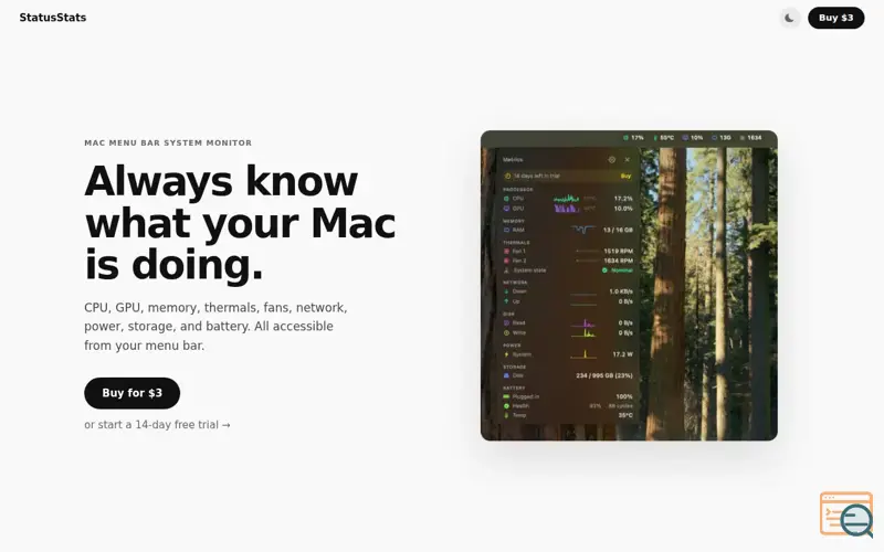 Screenshot of StatusStats