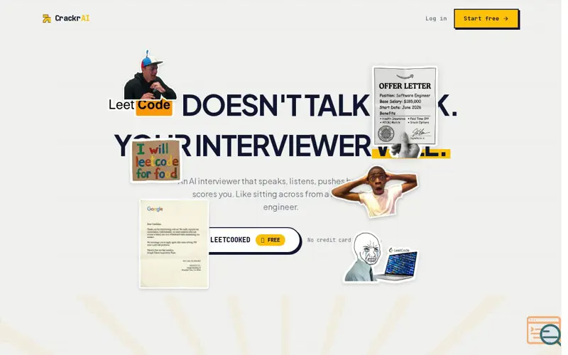 Screenshot of Crackr AI