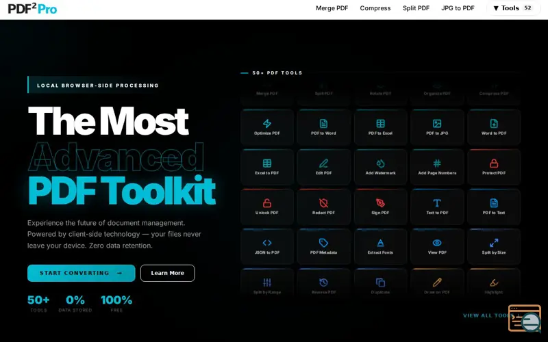 Screenshot of PDF2pro
