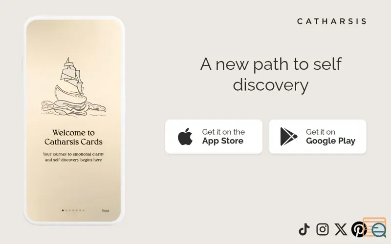 Screenshot of Catharsis Cards