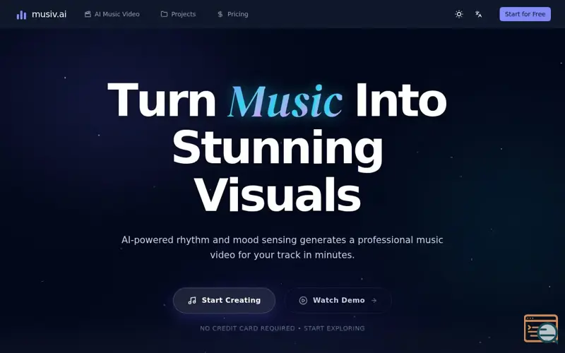 Screenshot of Musiv - AI Music Video Generator