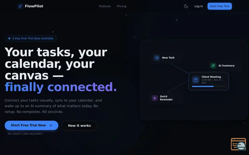 Screenshot of FlowPilot