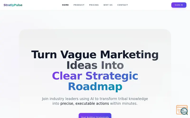 Screenshot of StratlyPulse