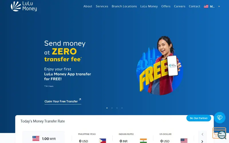 Screenshot of LuLu Money Malaysia