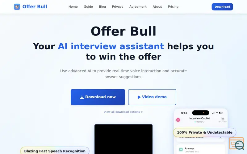 Screenshot of Offer Bull