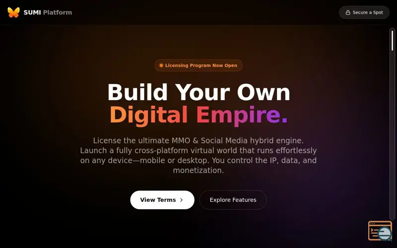 Screenshot of MMO + Social Engine