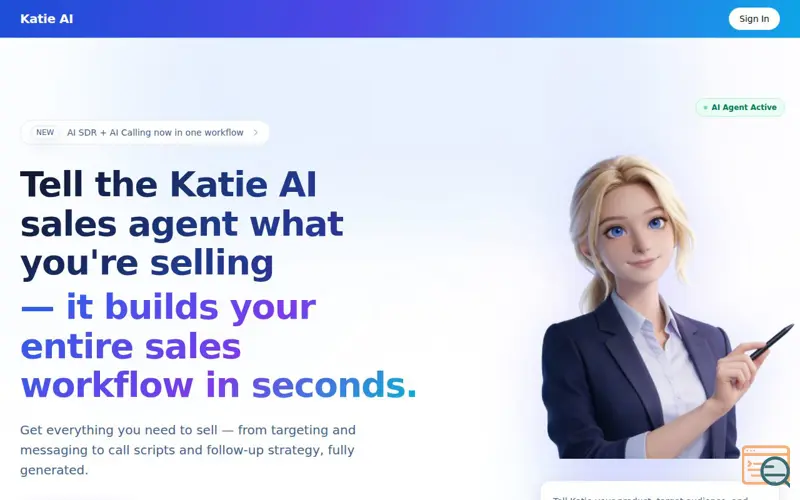 Screenshot of Katie — AI-Powered Sales Automation