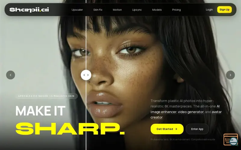 Screenshot of Sharpii AI