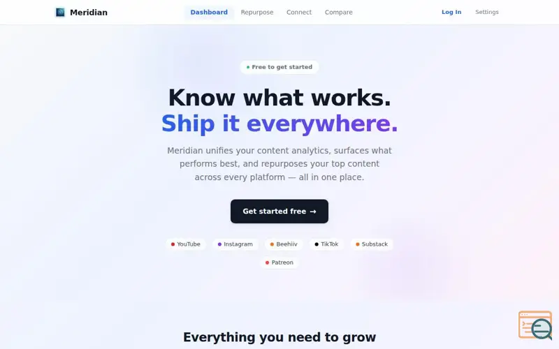 Screenshot of Meridian