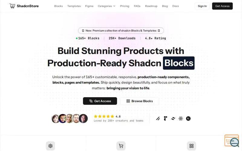 Screenshot of ShadcnStore