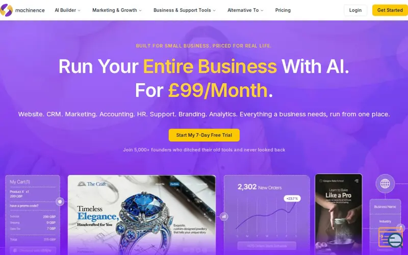 Screenshot of Machinence