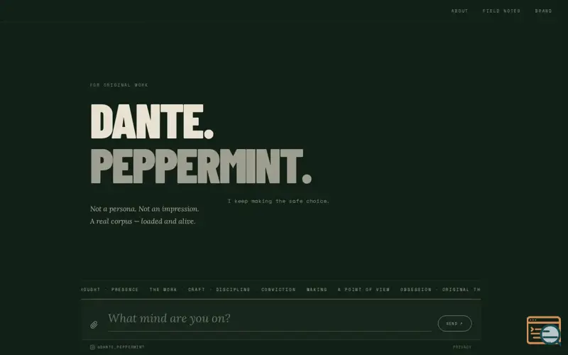 Screenshot of Dante Peppermint