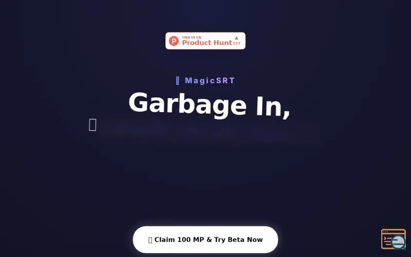 Screenshot of MagicSRT