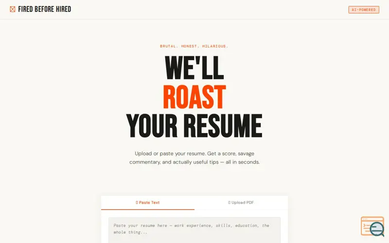 Screenshot of Fired Before Hired