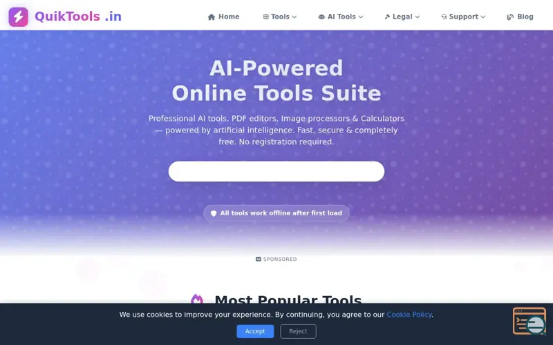 Screenshot of QuikTools