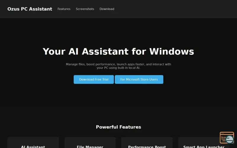 Screenshot of Ozus PC Assistant