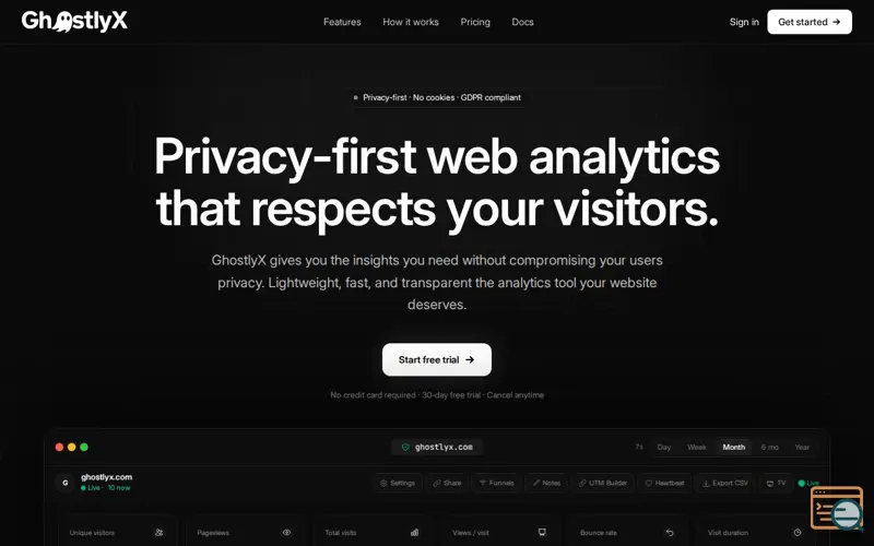 Screenshot of GhostlyX