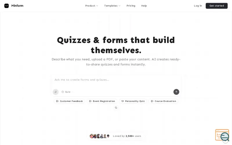 Screenshot of Minform